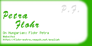 petra flohr business card